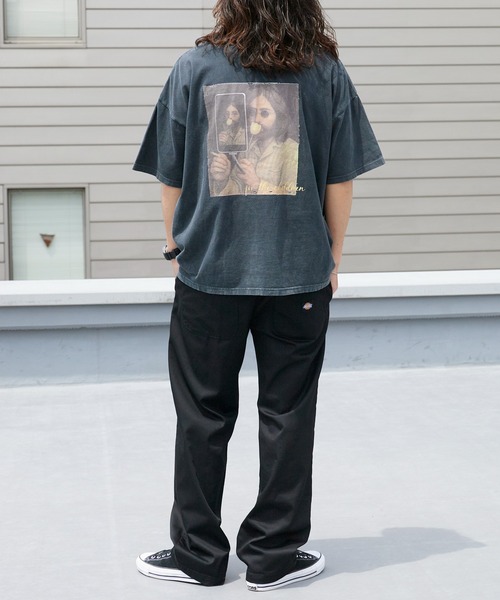 REMI RELIEF(レミレリーフ)の「REMI RELIEF/レミレリーフ HARD SP加工20/-天竺BIGサイズT(Self shot L) ヴィンテージTシャツ 2026年春夏(Tシャツ/カットソー・メンズ・ブラック/オフホワイト・M/L/XL)」の11枚目の写真