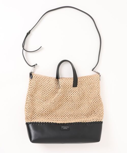 CHRISTIAN VILLA(クリスチャンヴィラ)の「【CHRISTIAN VILLA】メッシュコンビレザーワイドバッグ(Q66319)(ハンドバッグ・レディース・ホワイト系その他/ブラック系その他・ALL)」の14枚目の写真