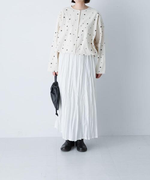 かぐれ（カグレ）の「ツバメ刺繍ブラウス（シャツ/ブラウス・レディース・アイボリー/ブラック・FREE）」の8枚目の写真