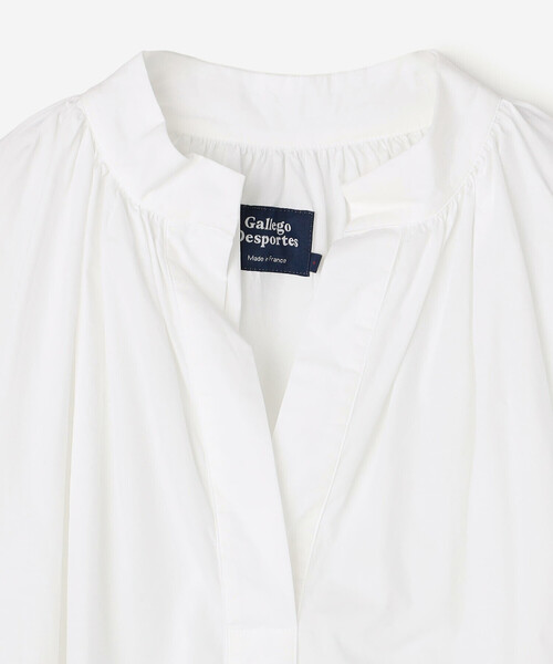 GALLEGO DESPORTES（ギャレゴデスポート）の「GALLEGO DESPORTES | ギャザーカラー プルオーバーシャツ WOMEN（シャツ/ブラウス・レディース・ホワイト・S）」の4枚目の写真