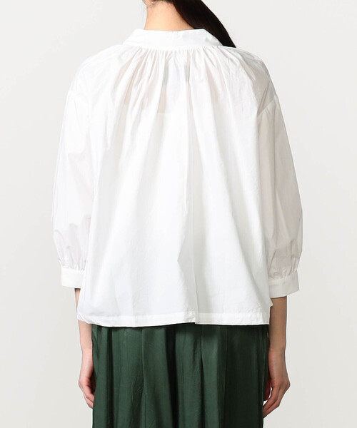 GALLEGO DESPORTES（ギャレゴデスポート）の「GALLEGO DESPORTES | ギャザーカラー プルオーバーシャツ WOMEN（シャツ/ブラウス・レディース・ホワイト・S）」の9枚目の写真