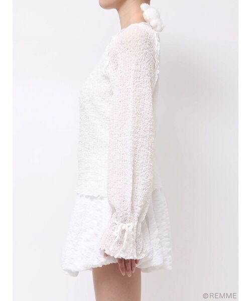 merry jenny(メリージェニー)の「Marshmallow ribbon tops(Tシャツ/カットソー・レディース・オフホワイト・FREE)」の11枚目の写真