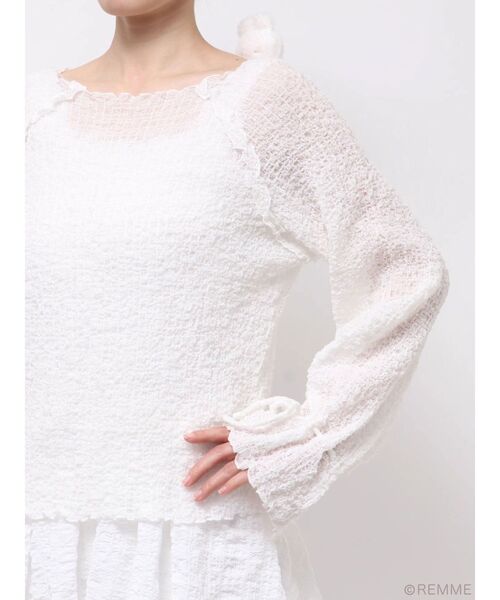 merry jenny(メリージェニー)の「Marshmallow ribbon tops(Tシャツ/カットソー・レディース・オフホワイト・FREE)」の14枚目の写真