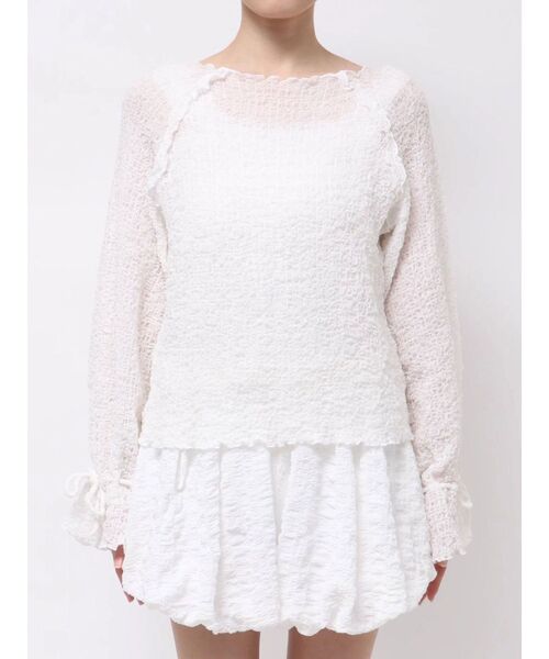 merry jenny(メリージェニー)の「Marshmallow ribbon tops(Tシャツ/カットソー・レディース・オフホワイト・FREE)」の18枚目の写真