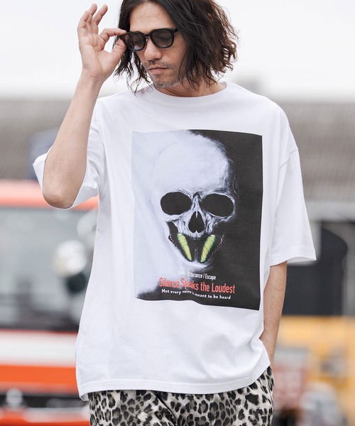CAMBIO(カンビオ)の「mt10266- ビッグシルエットプリントT(Silence Speaks the Loudest) Tシャツ(CASD-172)(Tシャツ/カットソー・メンズ・ミックスグレー/セージグリーン/ホワイト・XL/L/M/S)」の17枚目の写真