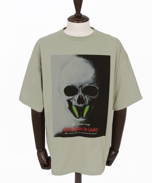 CAMBIO(カンビオ)の「mt10266- ビッグシルエットプリントT(Silence Speaks the Loudest) Tシャツ(CASD-172)(Tシャツ/カットソー・メンズ・ミックスグレー/セージグリーン/ホワイト・XL/L/M/S)」の21枚目の写真