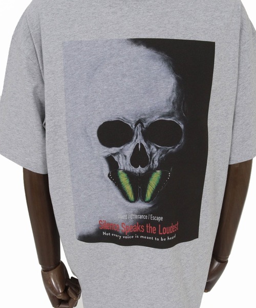 CAMBIO(カンビオ)の「mt10266- ビッグシルエットプリントT(Silence Speaks the Loudest) Tシャツ(CASD-172)(Tシャツ/カットソー・メンズ・ミックスグレー/セージグリーン/ホワイト・XL/L/M/S)」の5枚目の写真