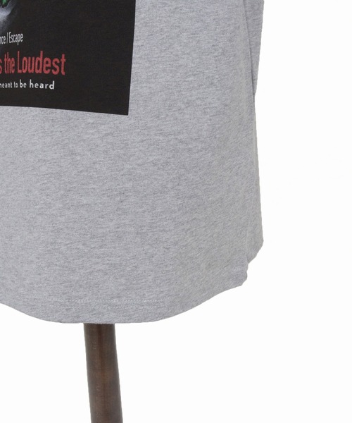 CAMBIO(カンビオ)の「mt10266- ビッグシルエットプリントT(Silence Speaks the Loudest) Tシャツ(CASD-172)(Tシャツ/カットソー・メンズ・ミックスグレー/セージグリーン/ホワイト・XL/L/M/S)」の8枚目の写真