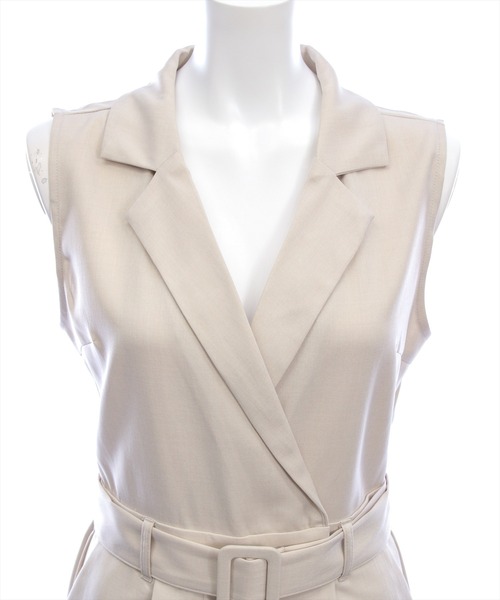 CLEAR BASIC（クリアベーシック）の「ベルト付きテーラードオールインワン[大人 フェミニン 上品]≪新作≫（つなぎ/オールインワン・レディース・アイボリー/ブラック・F）」の16枚目の写真