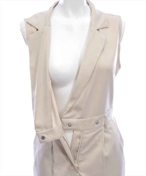 CLEAR BASIC（クリアベーシック）の「ベルト付きテーラードオールインワン[大人 フェミニン 上品]≪新作≫（つなぎ/オールインワン・レディース・アイボリー/ブラック・F）」の18枚目の写真