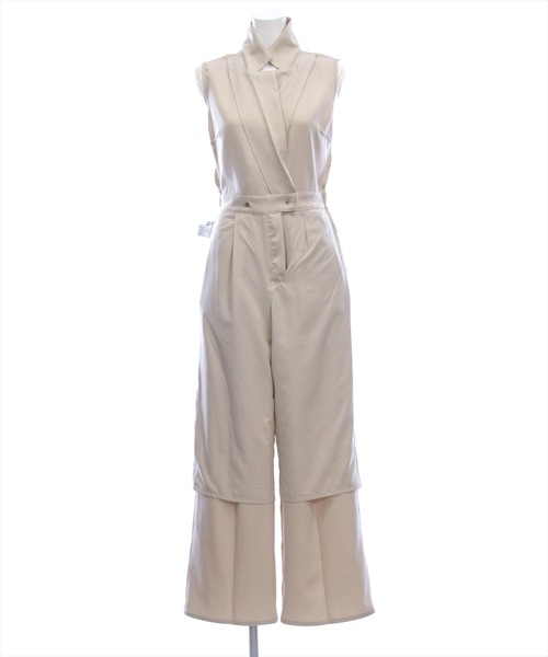 CLEAR BASIC（クリアベーシック）の「ベルト付きテーラードオールインワン[大人 フェミニン 上品]≪新作≫（つなぎ/オールインワン・レディース・アイボリー/ブラック・F）」の21枚目の写真