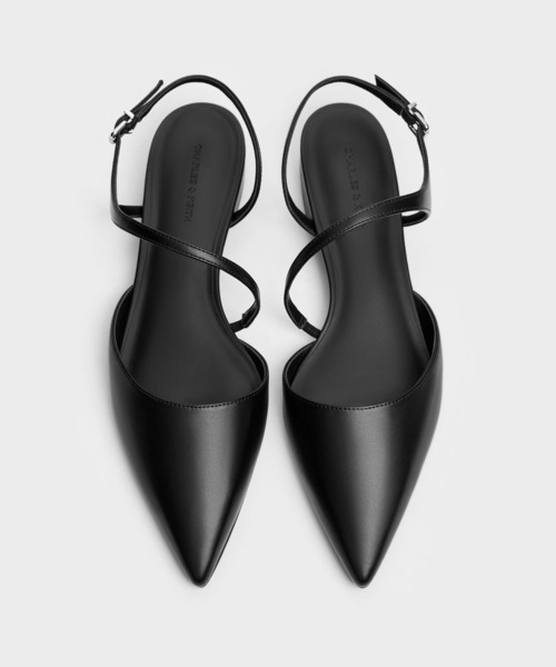 CHARLES & KEITH(チャールズ & キース)の「Cordeliaコーディリアポインテッドスリングバックフラット(パンプス・レディース・ブラック/その他3/オフホワイト・24.5cm/23.5cm/23cm/22.5cm/25.5cm/25cm)」の12枚目の写真