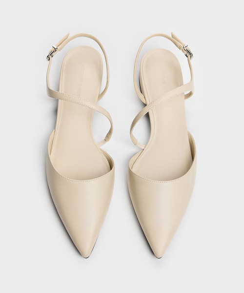 CHARLES & KEITH(チャールズ & キース)の「Cordeliaコーディリアポインテッドスリングバックフラット(パンプス・レディース・ブラック/その他3/オフホワイト・24.5cm/23.5cm/23cm/22.5cm/25.5cm/25cm)」の17枚目の写真