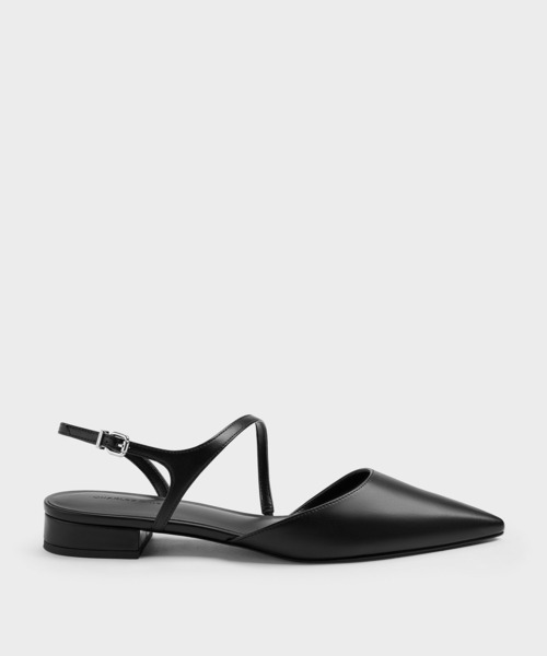 CHARLES & KEITH(チャールズ & キース)の「Cordeliaコーディリアポインテッドスリングバックフラット(パンプス・レディース・ブラック/その他3/オフホワイト・24.5cm/23.5cm/23cm/22.5cm/25.5cm/25cm)」の5枚目の写真