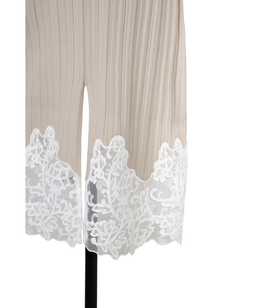 Her lip to(ハーリップトゥー)の「Lilou Lace Hem Knit Dress(ワンピース・レディース・ベージュ系・S/M)」の11枚目の写真