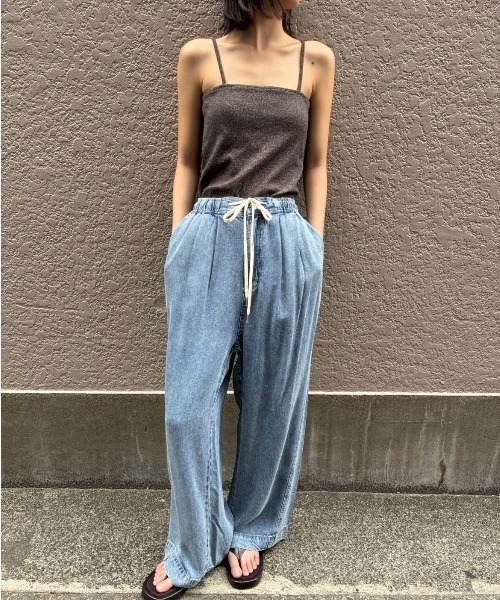 AIC.(エーアイシー)の「接触冷感テンセルデニムイージーパンツ(デニムパンツ・レディース・ブラック/ブルー・FREE)」の19枚目の写真