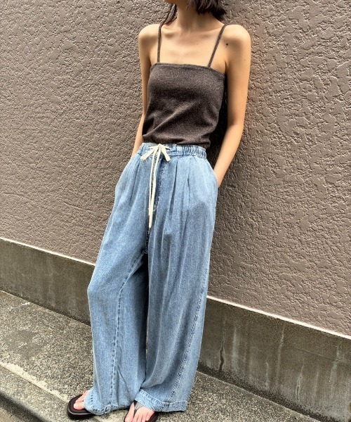 AIC.(エーアイシー)の「接触冷感テンセルデニムイージーパンツ(デニムパンツ・レディース・ブラック/ブルー・FREE)」の20枚目の写真