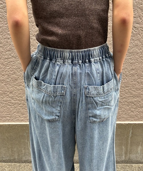 AIC.(エーアイシー)の「接触冷感テンセルデニムイージーパンツ(デニムパンツ・レディース・ブラック/ブルー・FREE)」の18枚目の写真