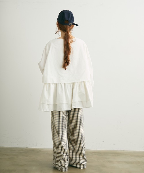 Crisp(クリスプ)の「チェックイージーパンツ(その他パンツ・レディース・グリーン/ブラック・FREE)」の6枚目の写真