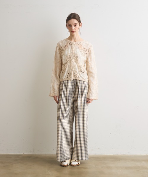 Crisp(クリスプ)の「チェックイージーパンツ(その他パンツ・レディース・グリーン/ブラック・FREE)」の16枚目の写真