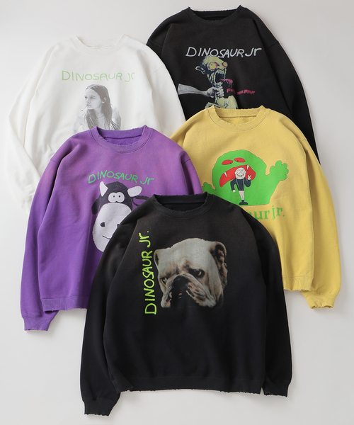 JOURNAL STANDARD（ジャーナルスタンダード）の「DINOSAUR Jr. / ダイナソー Jr. プリントスウェット（スウェット・メンズ・ブラック系その他/ブラック/パープル/イエロー/ホワイト・MEDIUM/LARGE）」の6枚目の写真