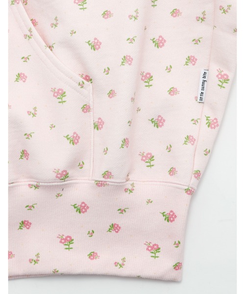 Little sunny bite（リトルサニーバイト）の「/Little Sunny Bite/floral hoodie（パーカー・レディース・ブラック/ピンク/ホワイト・MEDIUM/SMALL）」の7枚目の写真