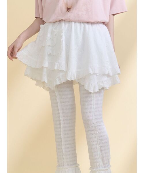 merry jenny(メリージェニー)の「switchレースヘムエプロン(スカート・レディース・オフホワイト/ブラック・FREE)」の12枚目の写真