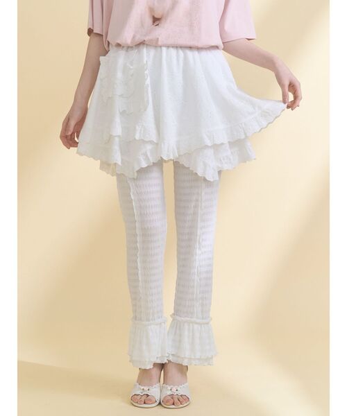 merry jenny(メリージェニー)の「switchレースヘムエプロン(スカート・レディース・オフホワイト/ブラック・FREE)」の13枚目の写真