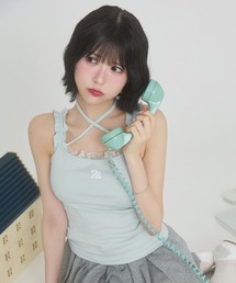 rumnel:（ルムネル）の「【カップ付き】レースフリルキャミソール / Lace Frill Camisole（キャミソール）」