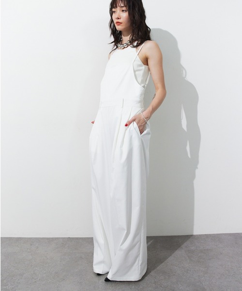 HANNE(アン)の「キャミサロペット(サロペット/オーバーオール・レディース・ブラック/ホワイト/ベージュ・S/M)」の1枚目の写真