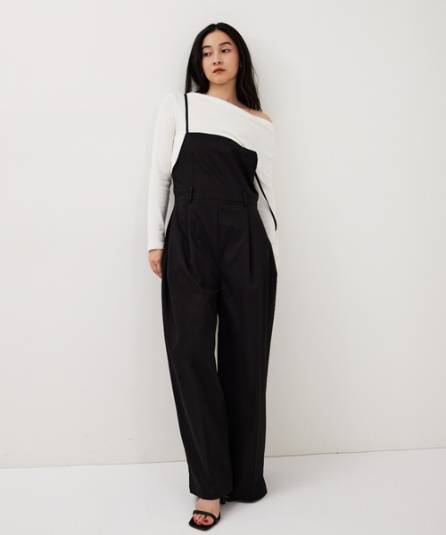 HANNE(アン)の「キャミサロペット(サロペット/オーバーオール・レディース・ブラック/ホワイト/ベージュ・S/M)」の10枚目の写真