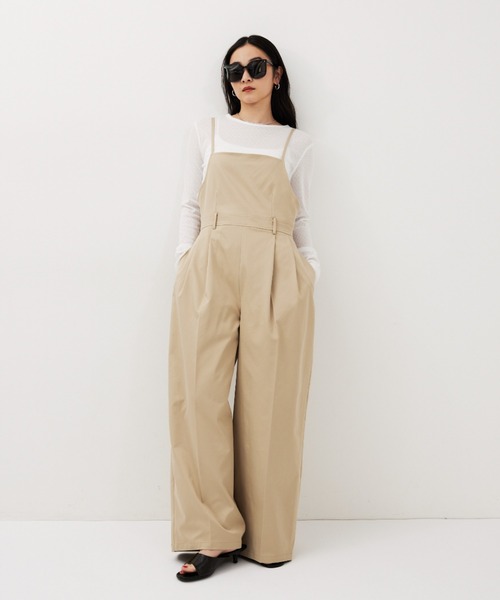 HANNE(アン)の「キャミサロペット(サロペット/オーバーオール・レディース・ブラック/ホワイト/ベージュ・S/M)」の4枚目の写真