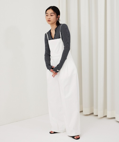 HANNE(アン)の「キャミサロペット(サロペット/オーバーオール・レディース・ブラック/ホワイト/ベージュ・S/M)」の13枚目の写真