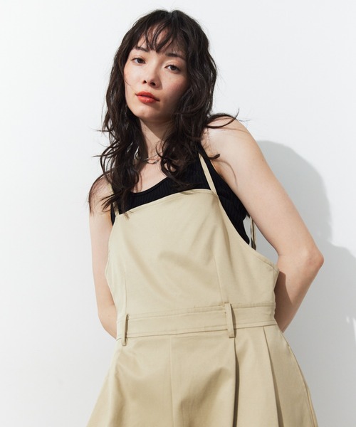 HANNE（アン）の「キャミサロペット（サロペット/オーバーオール・レディース・ブラック/ホワイト/ベージュ・S/M）」の16枚目の写真
