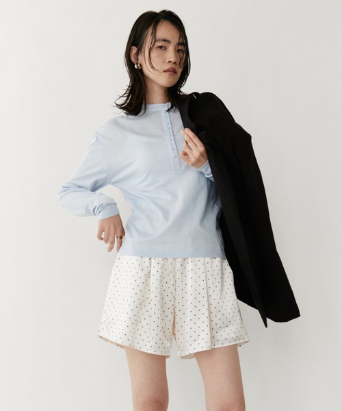 VION(ヴィオン)の「ミニマルドットイージーショートパンツ / Minimal Dot Easy Short Pants(その他パンツ・レディース・ホワイト/ブラック・M/S)」の6枚目の写真