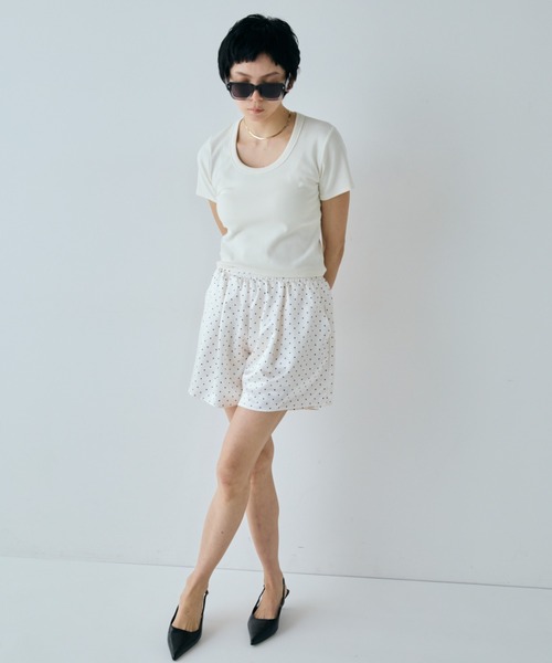 VION(ヴィオン)の「ミニマルドットイージーショートパンツ / Minimal Dot Easy Short Pants(その他パンツ・レディース・ホワイト/ブラック・M/S)」の22枚目の写真