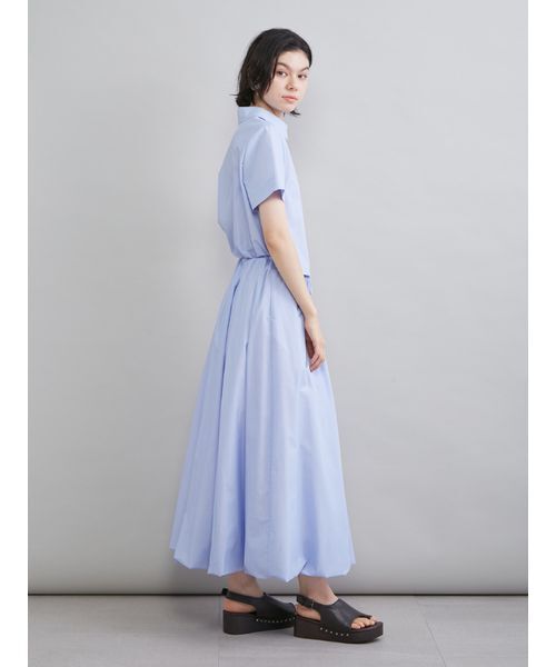 Mila Owen(ミラオーウェン)の「ストライプセパレートバルーンシャツワンピース(ワンピース・レディース・ダークネイビー/ラベンダー/ブルー・0/1)」の11枚目の写真