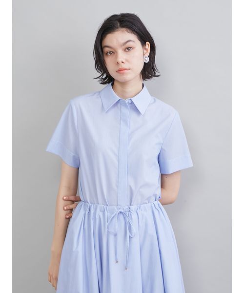 Mila Owen(ミラオーウェン)の「ストライプセパレートバルーンシャツワンピース(ワンピース・レディース・ダークネイビー/ラベンダー/ブルー・0/1)」の19枚目の写真