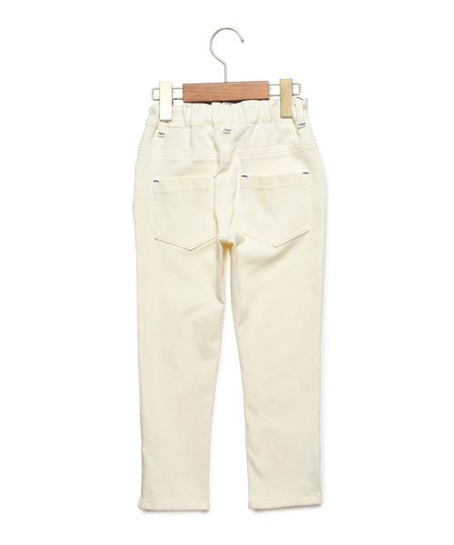 green label relaxing（グリーンレーベルリラクシング）の「GLRデニムニット パンツ◆（その他パンツ・キッズ・ホワイト/ライトブルー・95cm/105cm/115cm/125cm/135cm）」の4枚目の写真