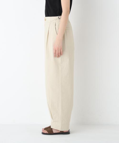 human woman（ヒューマンウーマン）の「◆【ウォッシャブル】コットンワッシャーバレルパンツ（その他パンツ・レディース・ベージュ/ネイビー・MEDIUM）」の7枚目の写真