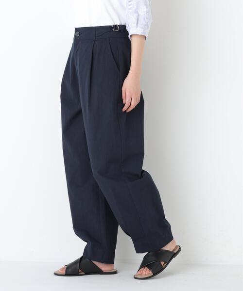 human woman（ヒューマンウーマン）の「◆【ウォッシャブル】コットンワッシャーバレルパンツ（その他パンツ・レディース・ベージュ/ネイビー・MEDIUM）」の16枚目の写真