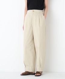 ◆【ウォッシャブル】コットンワッシャーバレルパンツ