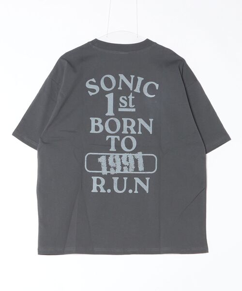 ALWAYS GOOD TIME(オルウェイズグッドタイム)の「【SONIC/ソニック】ヴィンテージライクUSD加工プリント半袖Tシャツ / レトロゲームデザインTシャツ/ユニセックス(Tシャツ/カットソー・メンズ・アイボリー/ブラック系その他/ホワイト系その他/スミクロ・M/LL/L)」の5枚目の写真