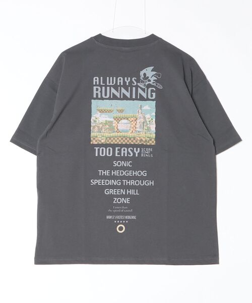 ALWAYS GOOD TIME(オルウェイズグッドタイム)の「【SONIC/ソニック】ヴィンテージライクUSD加工プリント半袖Tシャツ / レトロゲームデザインTシャツ/ユニセックス(Tシャツ/カットソー・メンズ・アイボリー/ブラック系その他/ホワイト系その他/スミクロ・M/LL/L)」の6枚目の写真