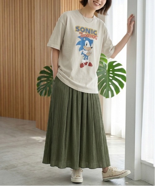 ALWAYS GOOD TIME(オルウェイズグッドタイム)の「【SONIC/ソニック】ヴィンテージライクUSD加工プリント半袖Tシャツ / レトロゲームデザインTシャツ/ユニセックス(Tシャツ/カットソー・メンズ・アイボリー/ブラック系その他/ホワイト系その他/スミクロ・M/LL/L)」の16枚目の写真