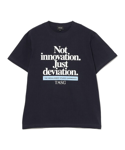 BEAMS T（ビームスティー）の「BEAMS / Not innovation Tee（Tシャツ/カットソー・メンズ・ネイビー/ホワイト・L/M/S/XL）」の2枚目の写真