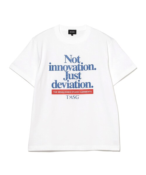 BEAMS T（ビームスティー）の「BEAMS / Not innovation Tee（Tシャツ/カットソー・メンズ・ネイビー/ホワイト・L/M/S/XL）」の3枚目の写真