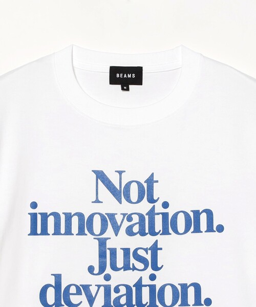 BEAMS T（ビームスティー）の「BEAMS / Not innovation Tee（Tシャツ/カットソー・メンズ・ネイビー/ホワイト・L/M/S/XL）」の4枚目の写真