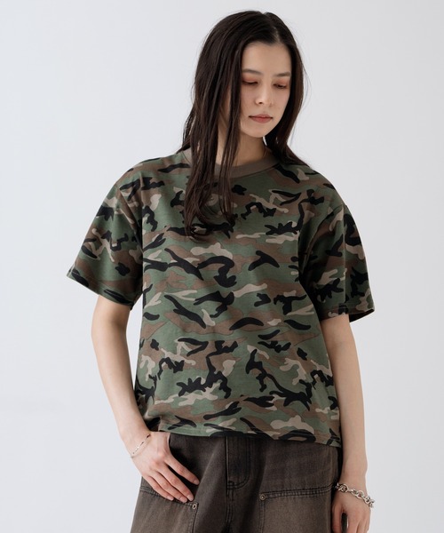 improves(インプローブス)の「無地 ショートレングス ワイド Tシャツ(Tシャツ/カットソー・メンズ・ホワイト/カモフラージュ/ブラック/その他・LARGE/X-LARGE/MEDIUM)」の4枚目の写真