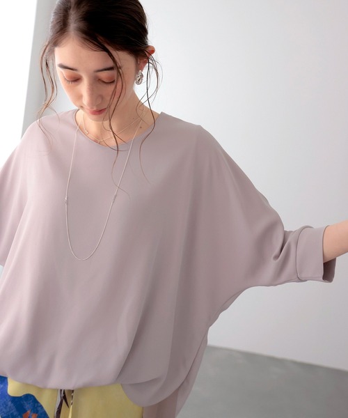 Jines(ジネス)の「シフォンブラウジングブラウス(Tシャツ/カットソー・レディース・ベージュ/ブラウン/ブラック/ホワイト・38)」の4枚目の写真